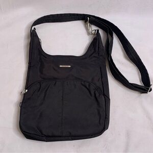 Travelon black crossbody bag anti theft traveling purse RFID blocking